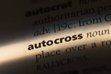 Autocross Word'de bir sözlük. Autocross kavramı.