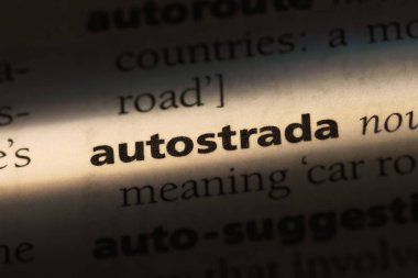 otobanı Word'de bir sözlük. otobanı kavramı.