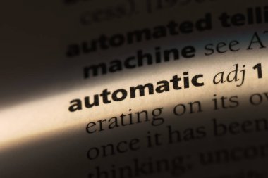 Otomatik sözcük sözlüğe. Otomatik kavramı.