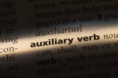 yardımcı fiil Word'de bir sözlük. yardımcı fiil kavramı.