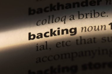 bir sözlüğü'ndeki sözcüğü yedekleme. Destek kavramı.