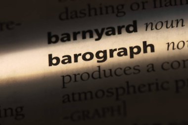 Barograph sözcük sözlüğe. Barograph kavramı.