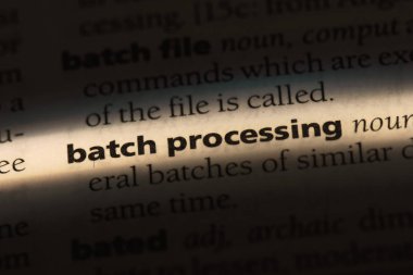 Sözlüğe sözcük işleme toplu iş iş. toplu iş işleme kavramı.