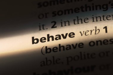 davranır Sözlükteki kelime. kavram davranır.