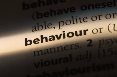 davranış Word'de bir sözlük. davranış kavramı.