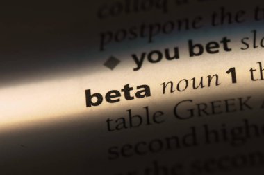 Beta Word'de bir sözlük. beta kavramı.