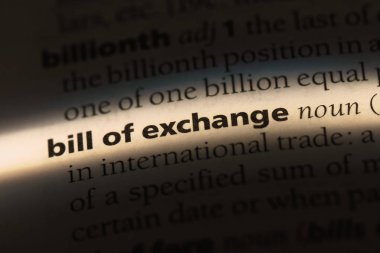 Kambiyo senedi Word'de bir sözlük. Kambiyo senedi kavramı.