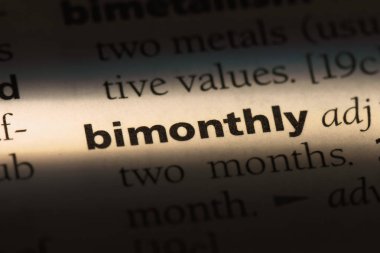 iki ayda bir sözcük sözlüğe. iki ayda bir kavram.