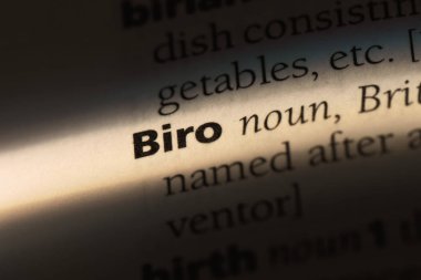 Biro Word'de bir sözlük. Biro kavramı.
