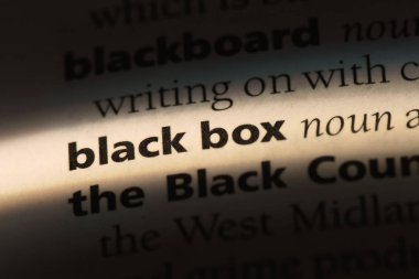 kara kutu Word'de bir sözlük. kara kutu kavramı.