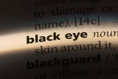 siyah göz Word'de bir sözlük. siyah göz kavramı.