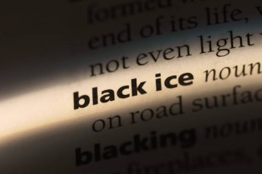 siyah buz Word'de bir sözlük. siyah buz kavramı.