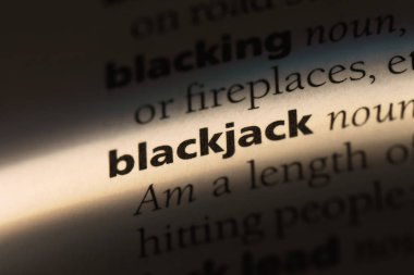 bir sözlüğü'ndeki sözcüğü blackjack. Blackjack kavramı.