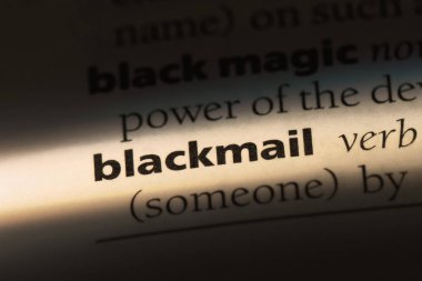 bir sözlüğü'ndeki sözcüğü şantaj. şantaj kavramı.