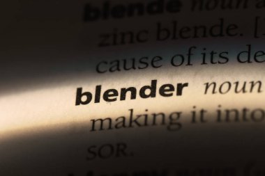 Blender Word'de bir sözlük. Blender kavramı.