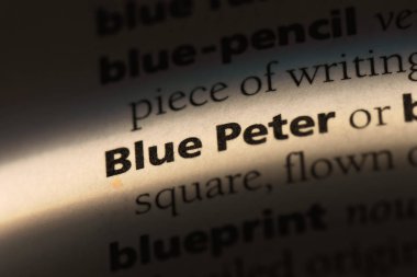 Blue Peter Word'de bir sözlük. Blue Peter kavramı.