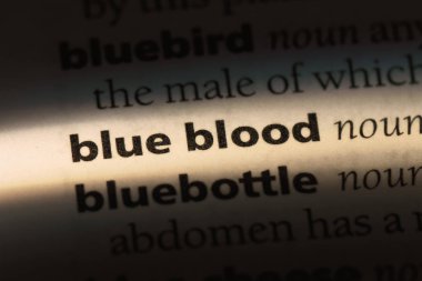 mavi kan Word'de bir sözlük. mavi kan kavramı.