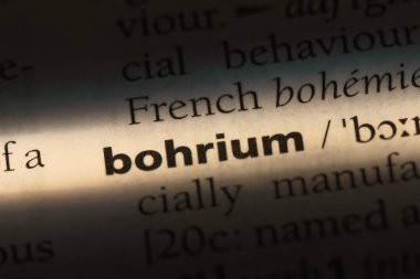 bohrium sözcük sözlüğe. bohrium kavramı.