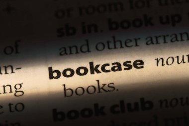 Kitaplık Word'de bir sözlük. kitaplık konsept.