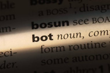 bot Word'de bir sözlük. bot kavramı.