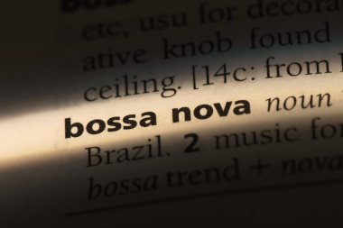 bir sözlüğü'ndeki Bossa nova sözcüğü. Bossa nova kavramı.