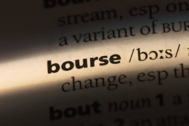 bir sözlüğü'ndeki Bourse sözcüğü. Bourse kavramı.