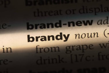 bir sözlüğü'ndeki sözcüğü brendi. brendi kavramı.