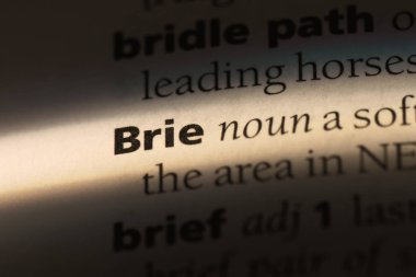 Brie Word'de bir sözlük. Brie kavramı.