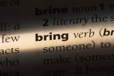 sözcük sözlükte getir. kavram getirmek.