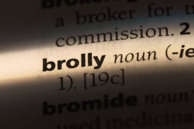 bir sözlüğü'ndeki Brolly sözcüğü. Brolly kavramı.
