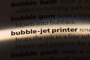 bubble-jet yazıcı Word'de bir sözlük. bubble-jet yazıcı kavramı.