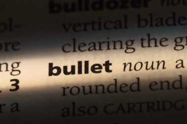 kurşun Word'de bir sözlük. Madde işareti kavramı.