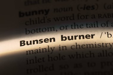 Bunsen burner Word'de bir sözlük. Bunsen burner kavramı.