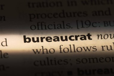 bürokrat Word'de bir sözlük. bürokrat kavramı.
