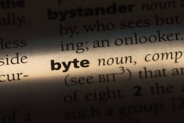 bayt Word'de bir sözlük. bayt kavramı.