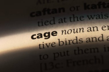 bir sözlüğü'ndeki kafes sözcüğü. kafes konsepti.