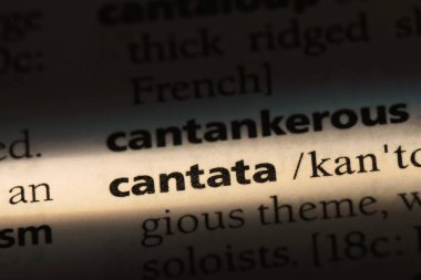 Cantata Word'de bir sözlük. Cantata kavramı.