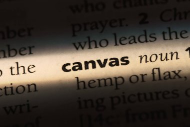 bir sözlüğü'ndeki sözcüğü tuval. tuval kavramı.