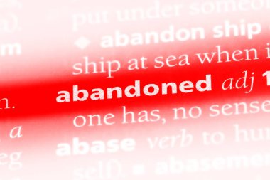 terk edilmiş tek kelimeyle bir sözlük. terk edilmiş kavramı.