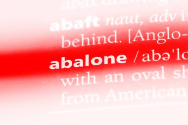 Abalone Word'de bir sözlük. Abalone kavramı.