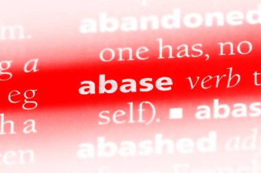 bir sözlüğü'ndeki sözcüğü abase. kavram abase.