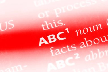 bir sözlüğü'ndeki ABC sözcüğü. ABC kavramı.