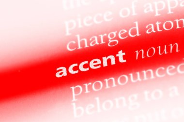 aksan Word'de bir sözlük. aksan kavramı.