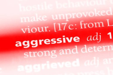 agresif tek kelimeyle bir sözlük. agresif kavramı.