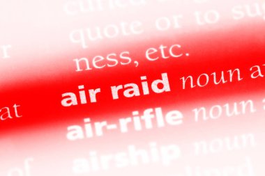 Hava saldırısı Word'de bir sözlük. Hava saldırısı kavramı.