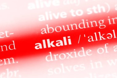 alkali Word'de bir sözlük. alkali kavramı.