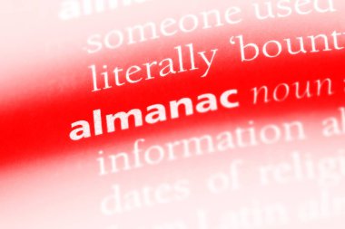 Almanak'ı bir sözlük tek kelimeyle. Almanak kavramı.