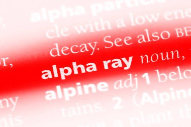 Alpha ray sözcük sözlüğe. Alpha ray kavramı.