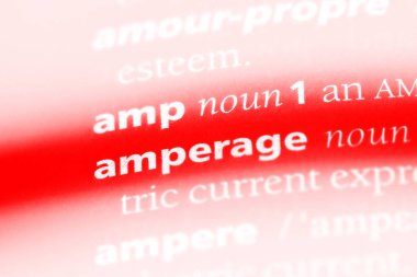 amper Word'de bir sözlük. amper kavramı.