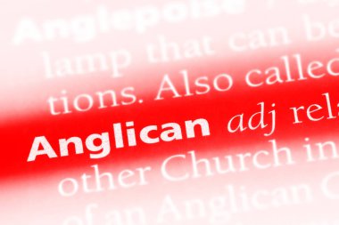 bir sözlüğü'ndeki Anglikan sözcüğü. Anglikan kavramı.